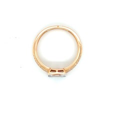 18k Gold Princess‑Cut Burmese Ruby Cts 0.23 and Diamond Halo Engagement Ring