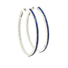 18k Gold Princess‑Cut Sri Lankan Sapphire Cts 2.56 and Round Diamond Cts 0.50