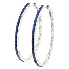 18k Gold Princess‑Cut Sri Lankan Sapphire Cts 2.56 and Round Diamond Cts 0.50