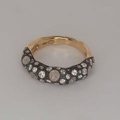 18 Karat Gold Raw Diamond Ring