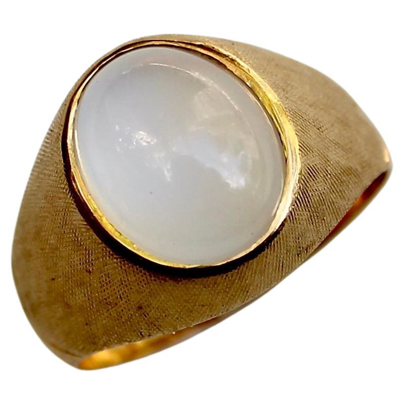 18K Gold Retro Tiffany & Co. Moonstone Ring 