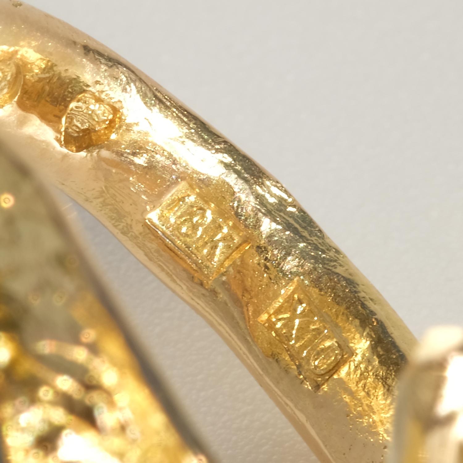18 Karat Goldring von Goldmeister Etsuko Minova, hergestellt 1996 im Angebot 4