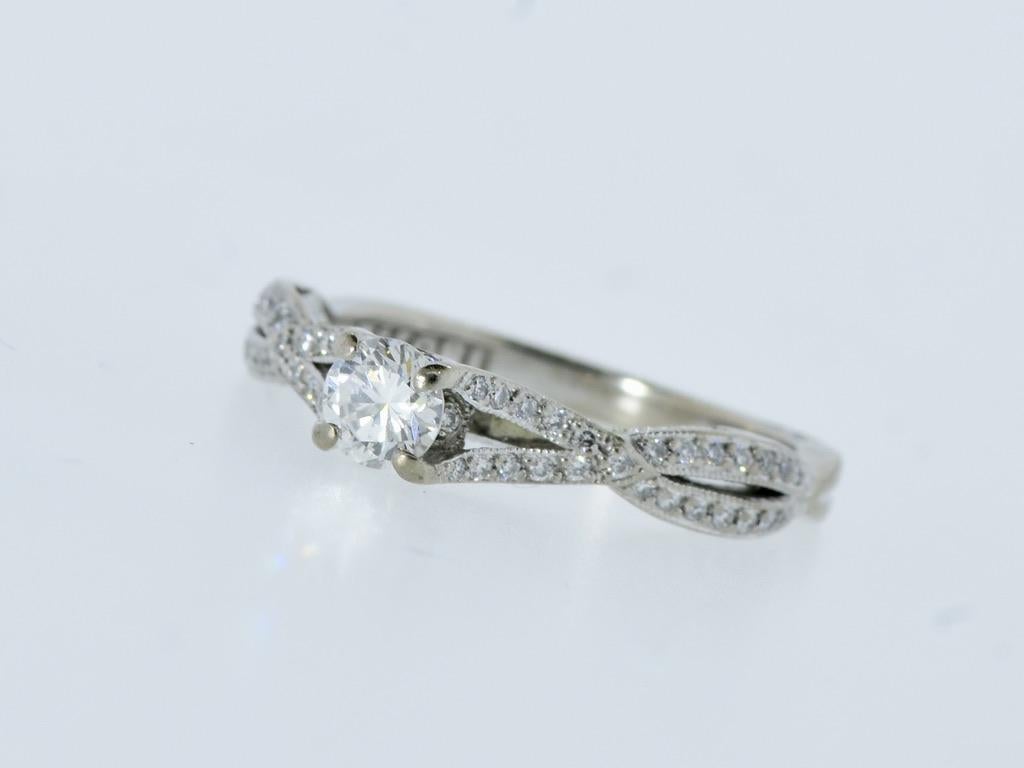 Brilliant Cut 18K Gold Ring by Tacori with 0.66 cts. of Fine Diamonds. For Sale