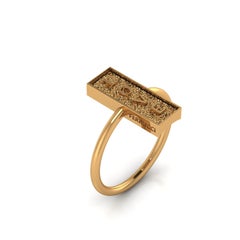 18 Karat Gold Ring Everlasting Love Sculpted in the Rock Ferrucci