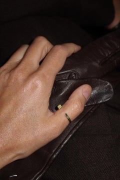 14k gold ring with asher-cut yellow diamond