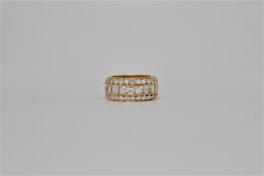 18K Gold Ring with Emerald Cut & Round Brilliant Cut Diamonds, 7.30 Carats