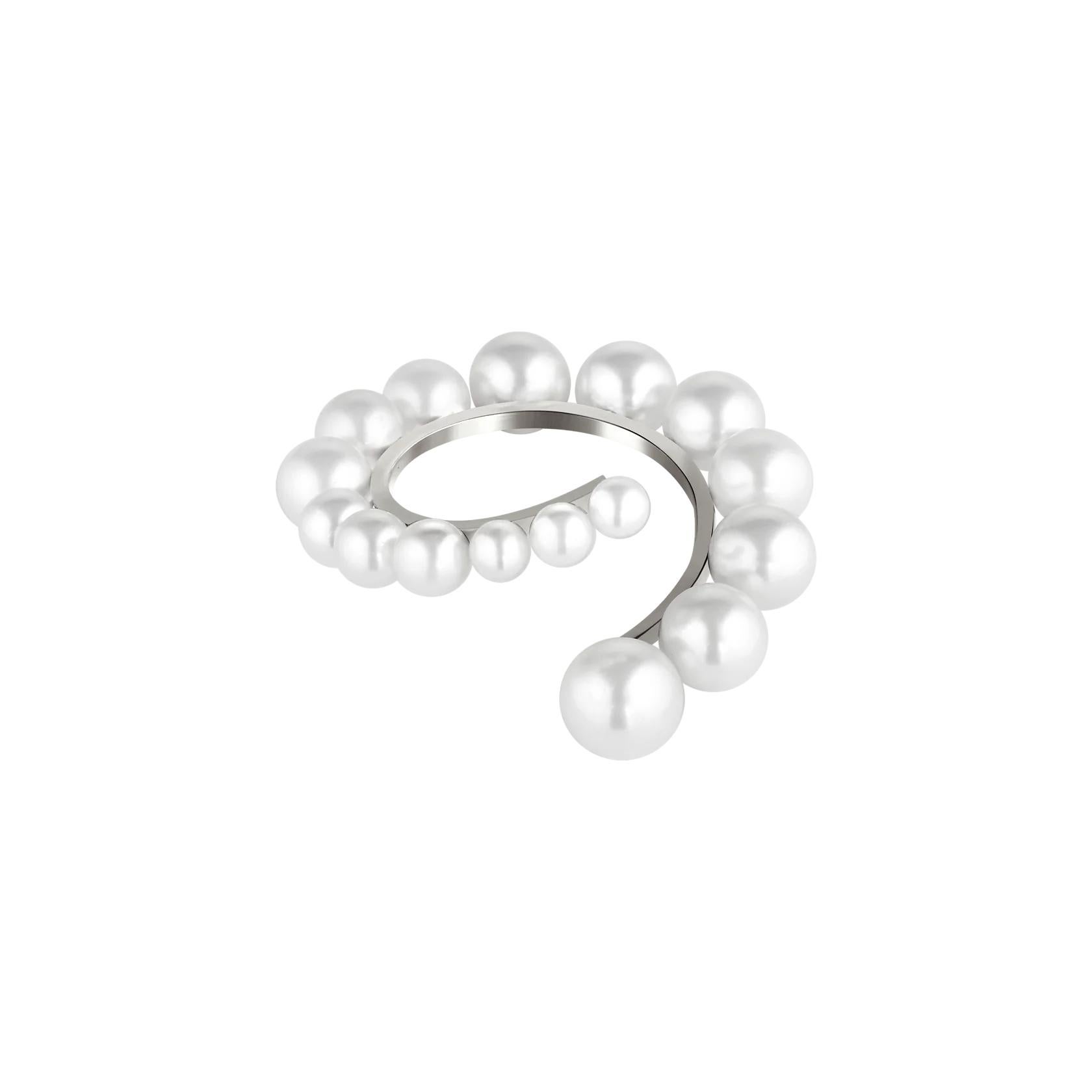 Im Angebot: 18k Goldring mit Flussperlen () 2