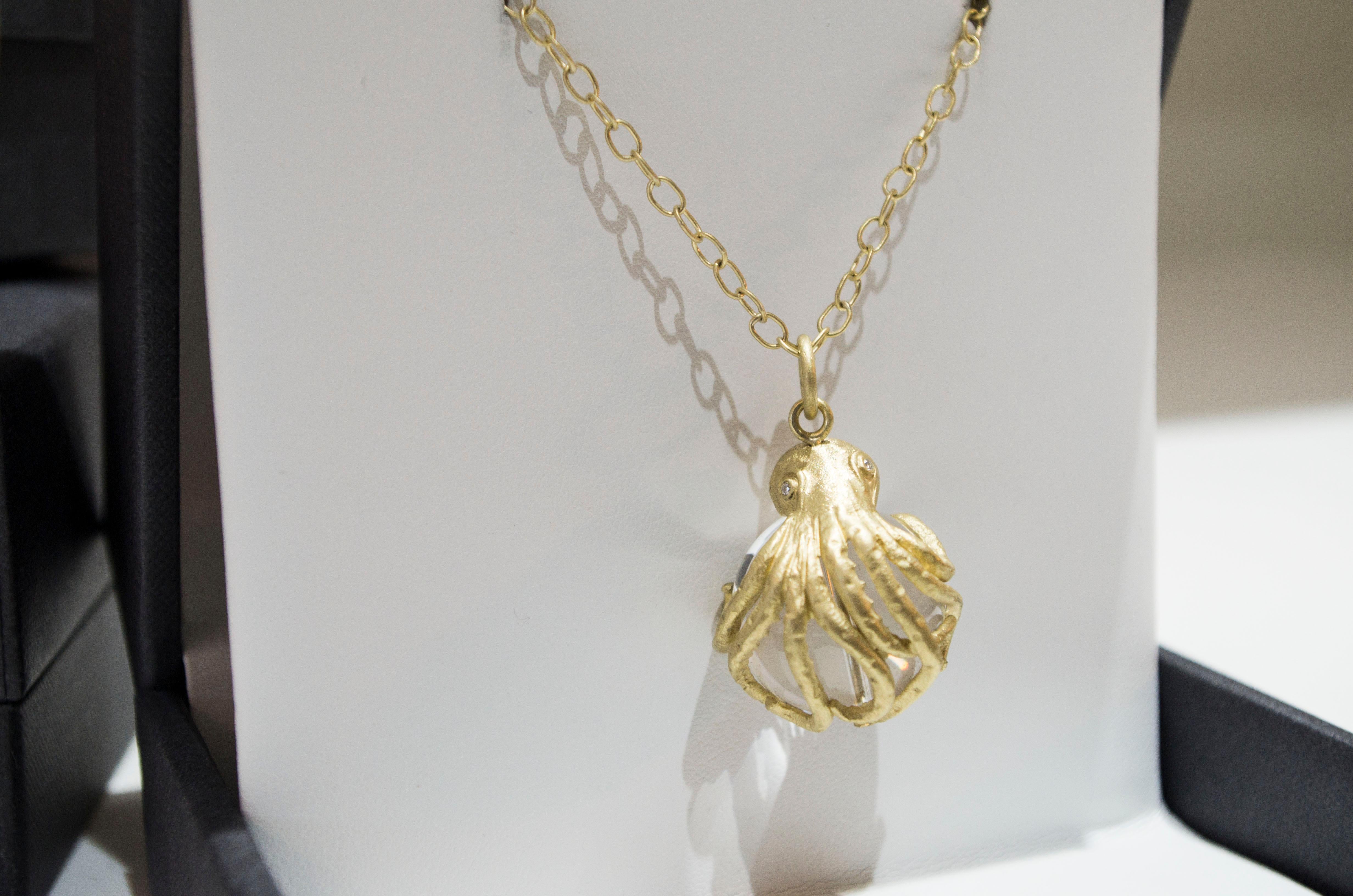 octopus necklace gold