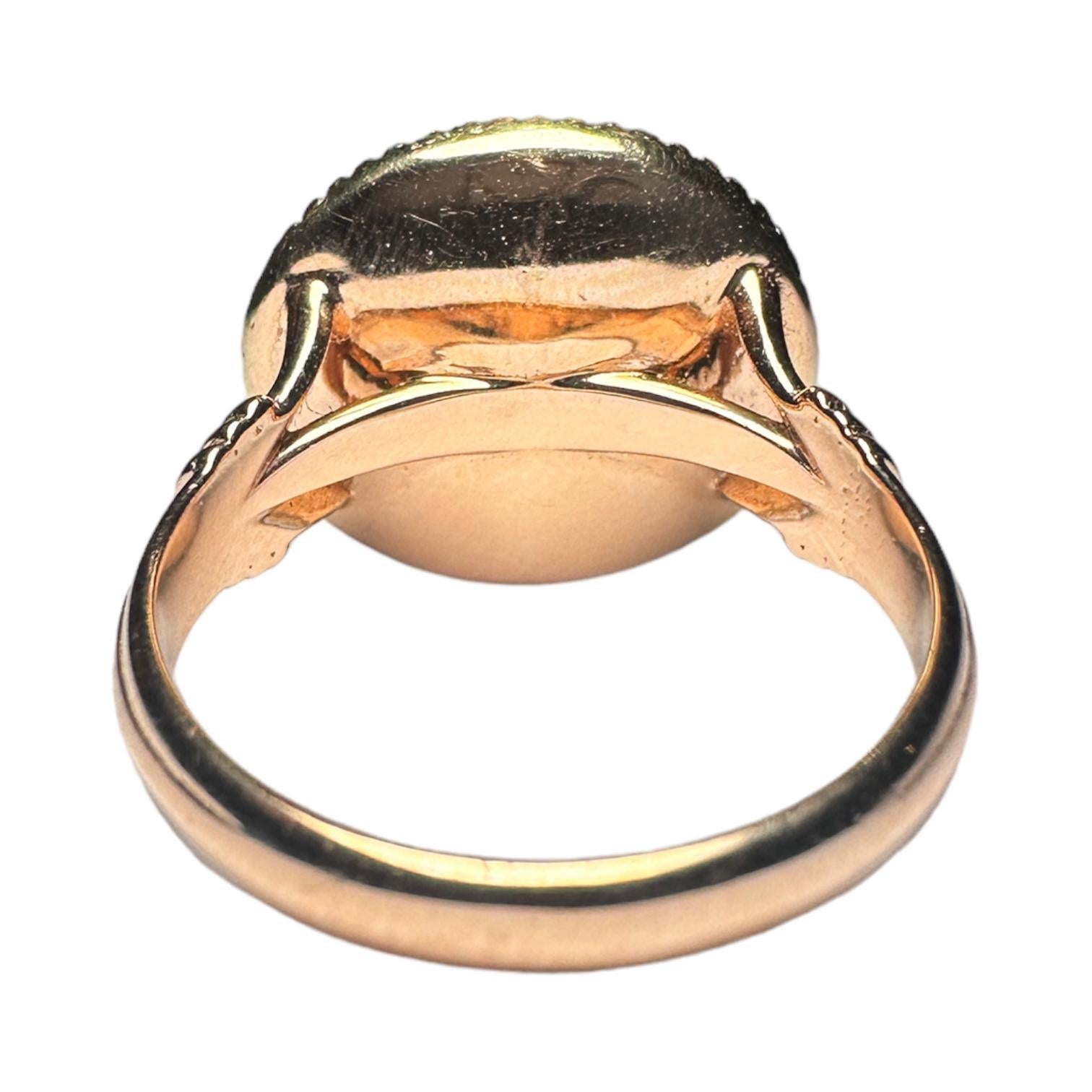 18K Gold Roman Intaglio Ring with Bull Signet For Sale 4