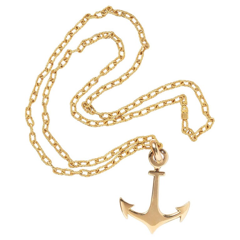 18k Anchor Pendant 20 For Sale on 1stDibs 18k gold anchor pendant