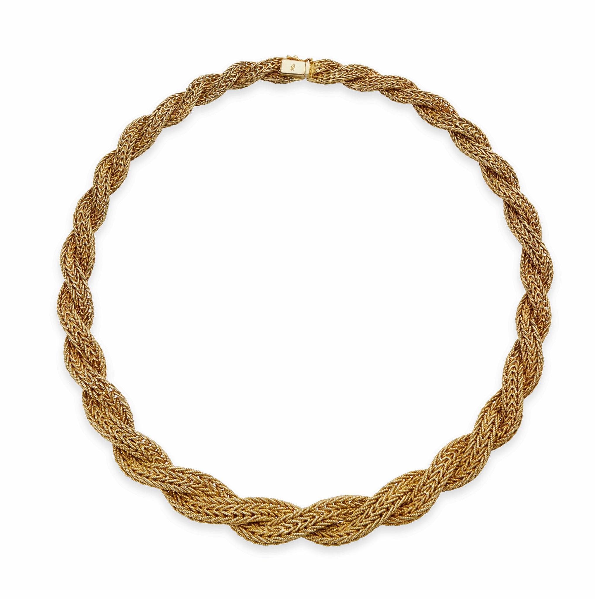 Collana in corda d'oro 18K In condizioni ottime in vendita a New York, NY