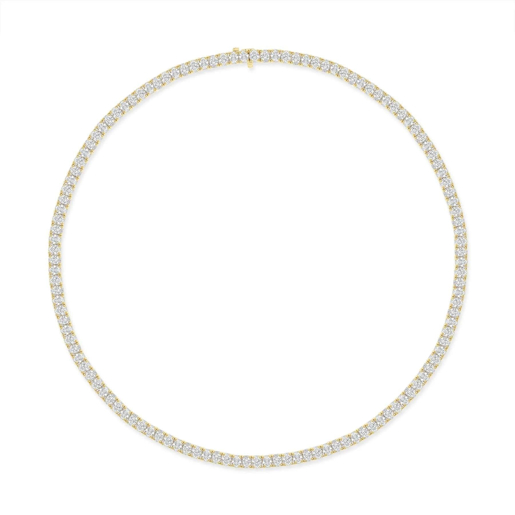 Women's Mila's Diamond Round Cut Tennis Necklace For Sale