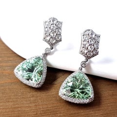 18K Gold Royal Mint Earrings with Diamonds, Tsavorites and Tourmalines