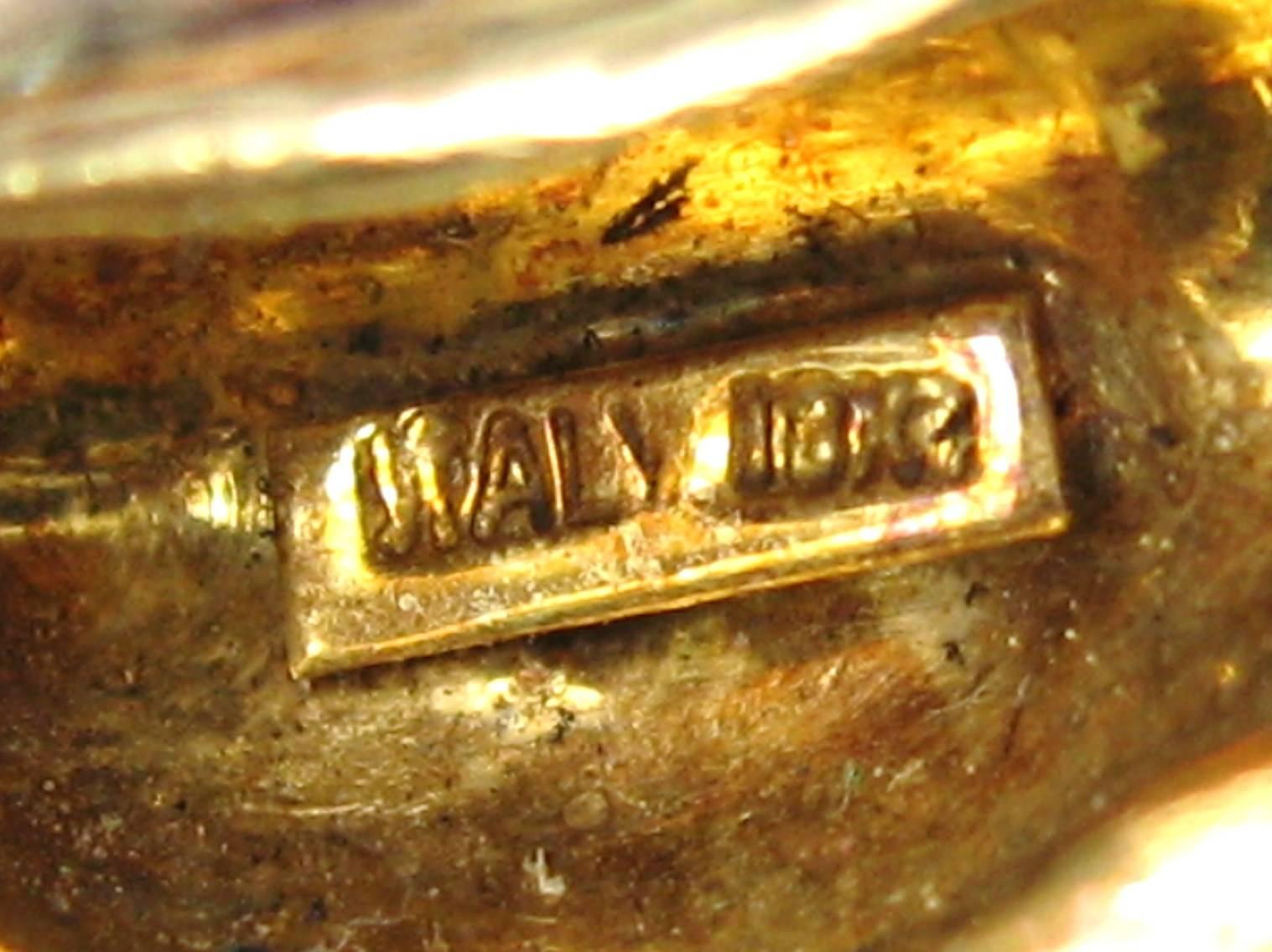 De las mujeres Alfiler / Broche Colibrí de Oro de 18K Rubí Esmaltado en venta