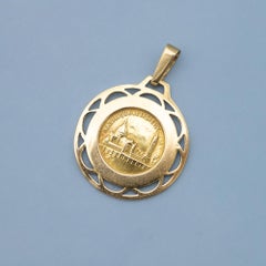 Breloque Sainte Thérèse en or 18k - Pendentif religieux vintage - 1960's - Lisieux
