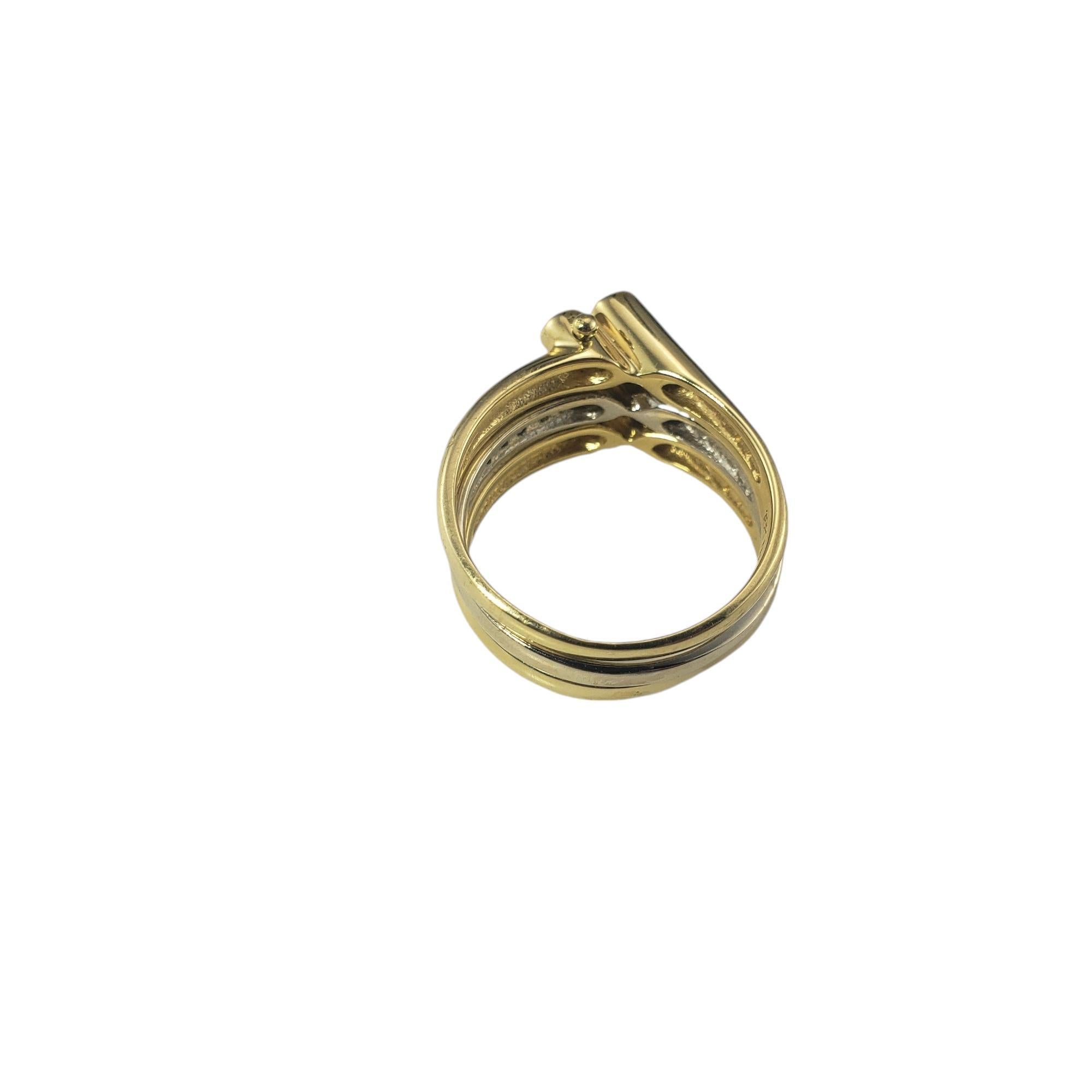 Women's 18K Gold Sapphire and Diamond 3 Band Stacking Ring Set Size 7 #19494 For Sale