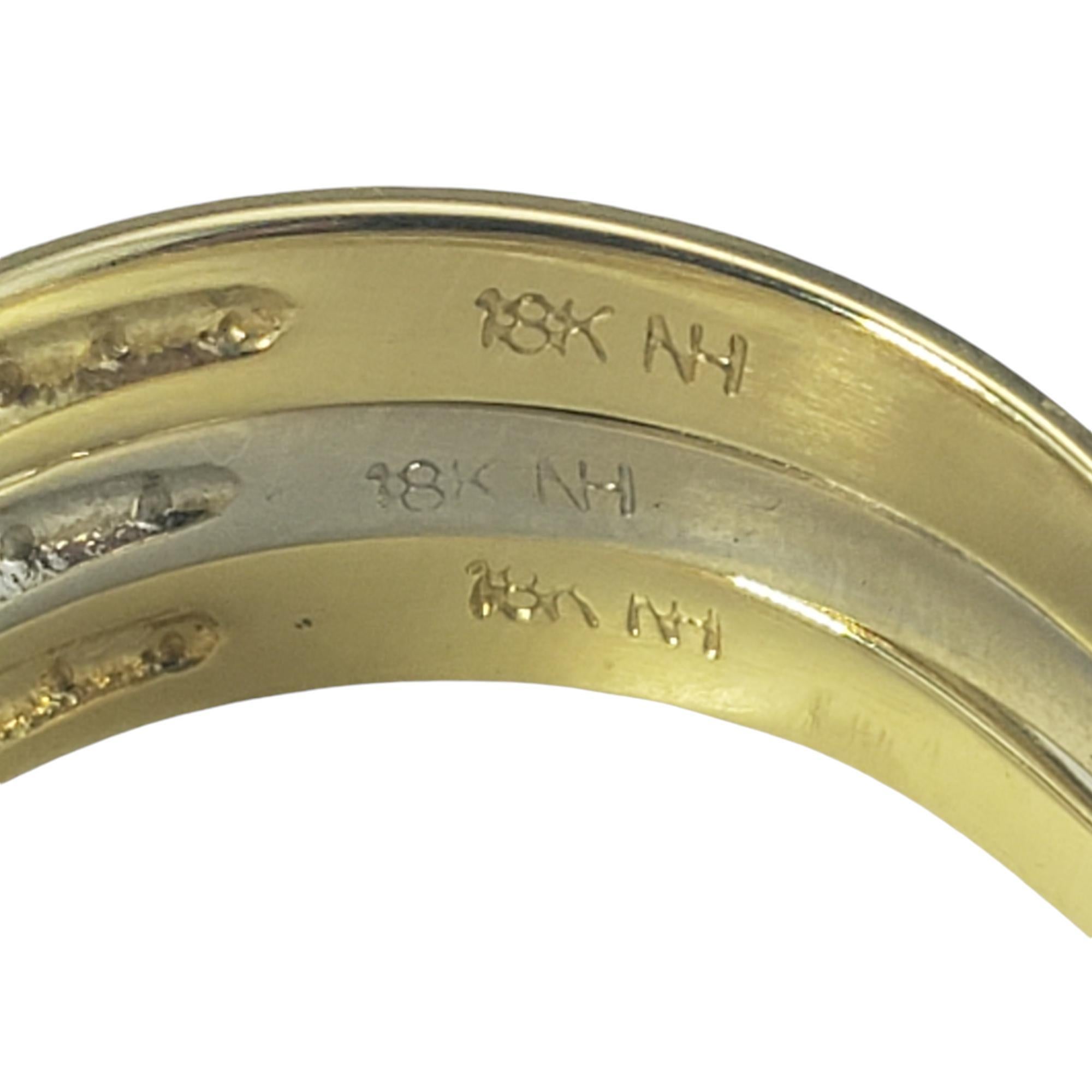 18K Gold Sapphire and Diamond 3 Band Stacking Ring Set Size 7 #19494 For Sale 1