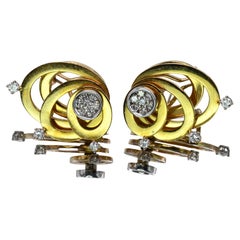 18K Gold Schmitt & Staib Spinner Diamond Earrings