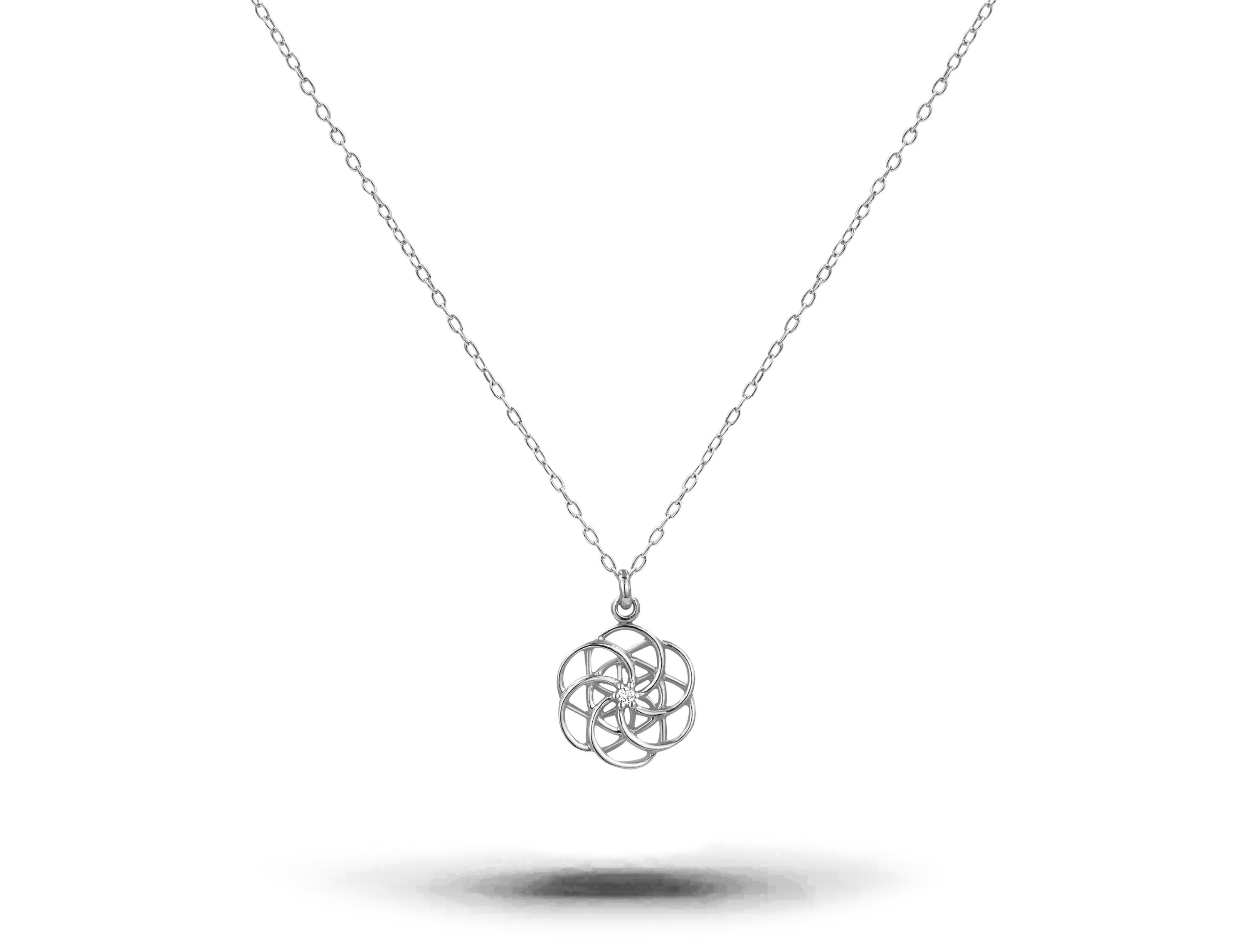 flower of life gold pendant