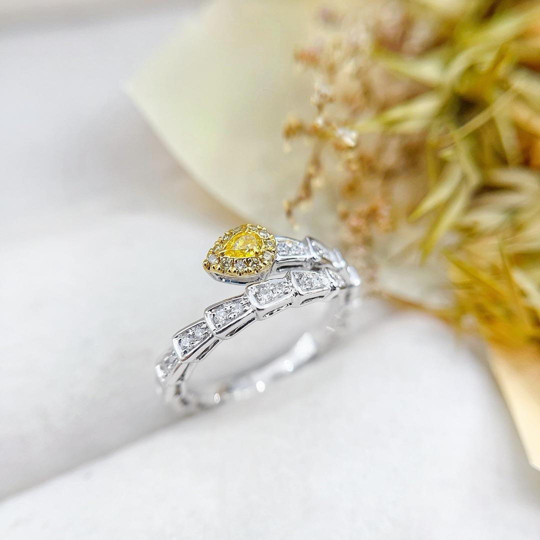 Serpent en or 18 carats avec diamant jaune naturel (redimensionnable) Neuf - En vente à Hong Kong, HK