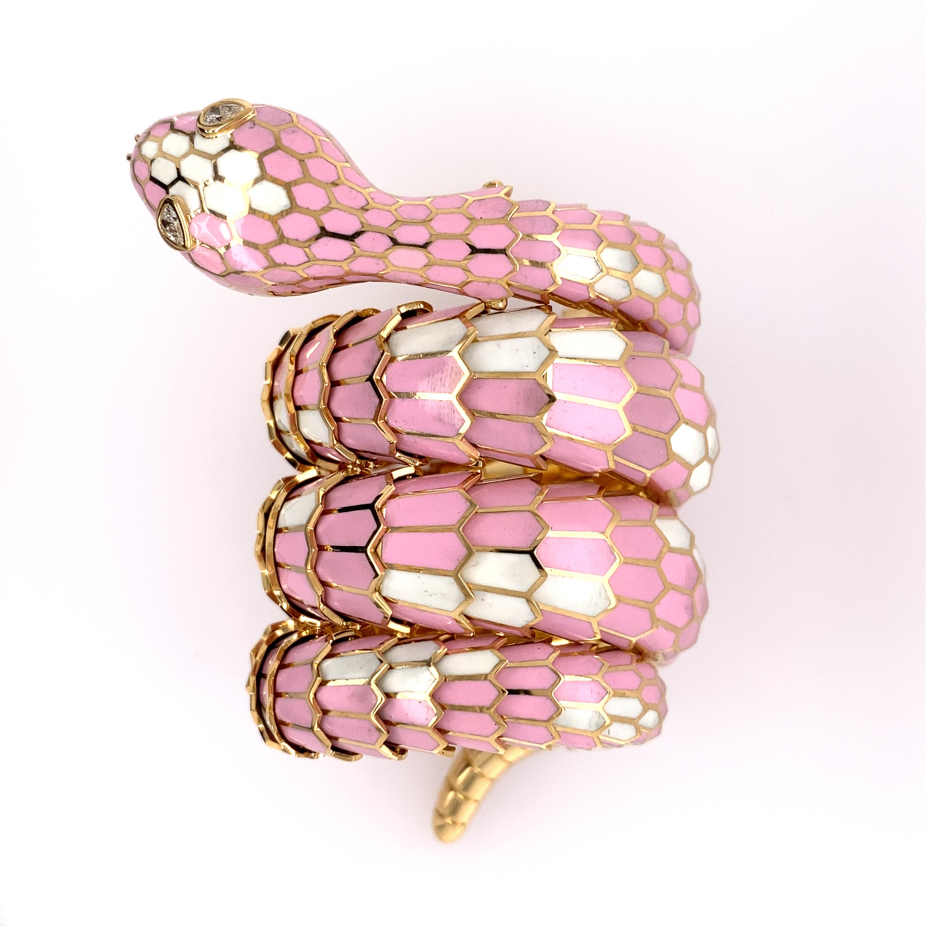 Women's 18k Gold Serpentine Bracelet by Illario