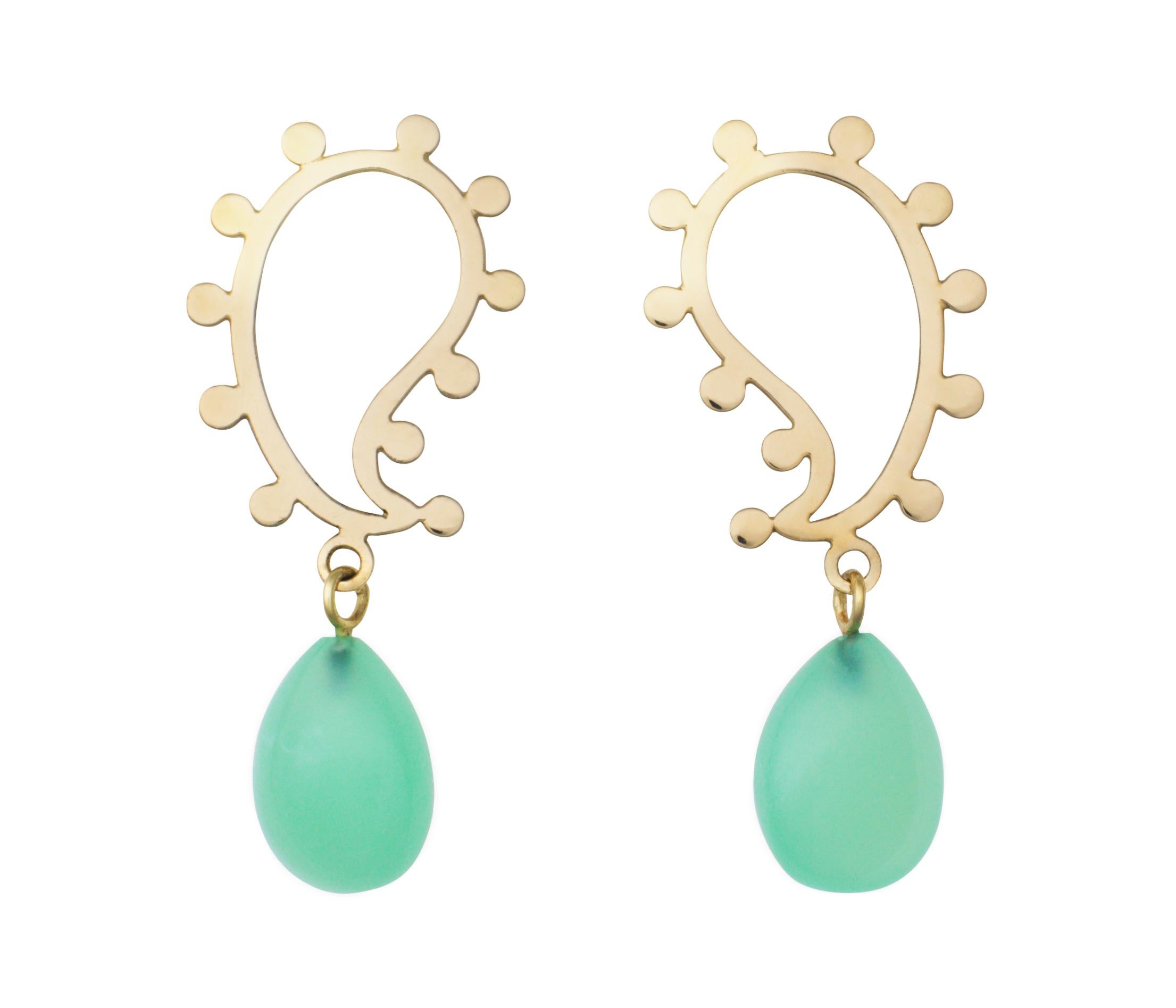 Collier court en or 18 carats avec pendentif en opale de roche et perles d'Australie Unisexe en vente
