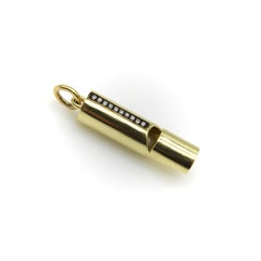 18K Gold Signature Whistle with Diamond Studded Line