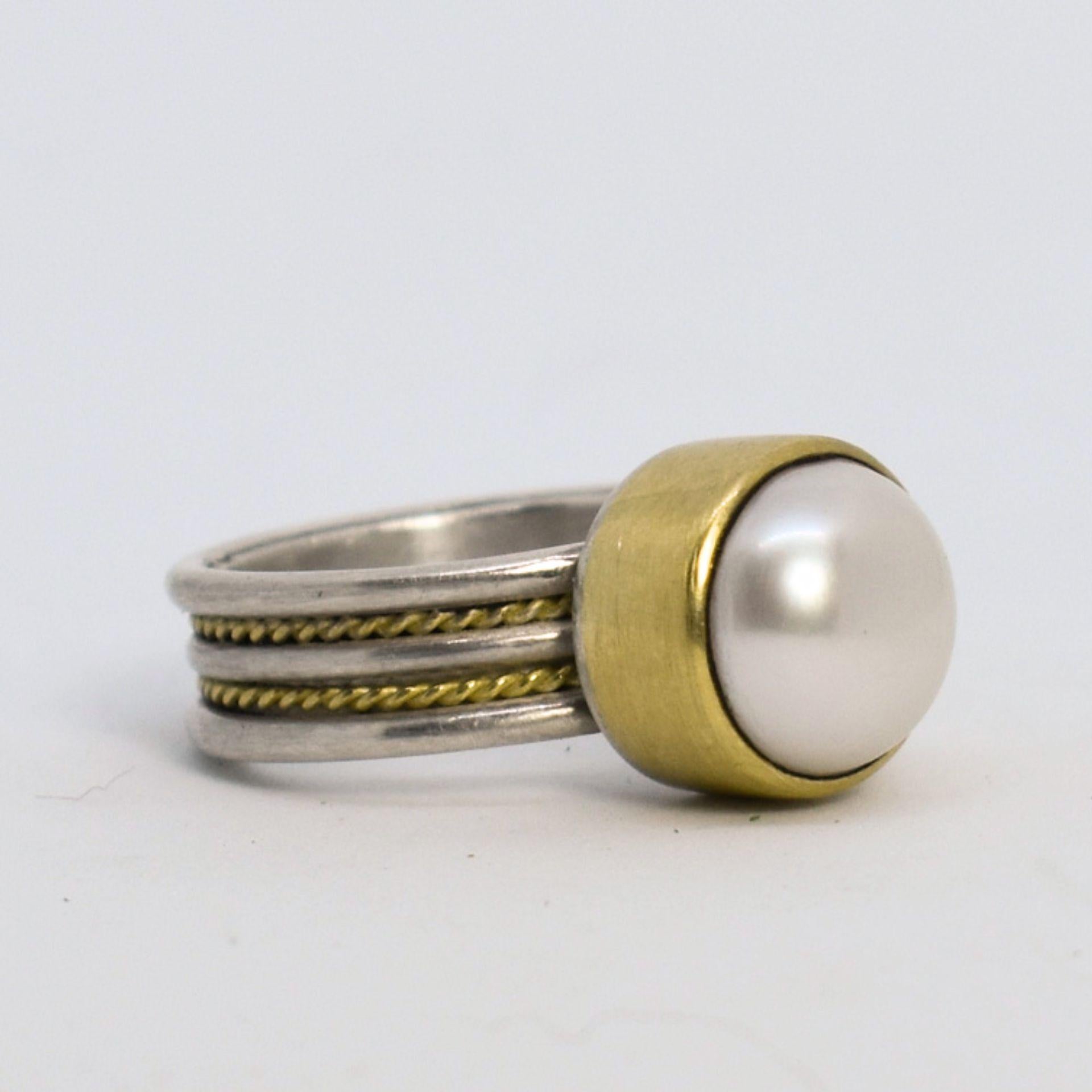 Elevate Your Style with the Exquisite Two-Tone Pearl Cocktail Ring by Lynn Kathyrn Miller - Lynn K Designs

Discover the perfect statement piece to enhance your wardrobe with the luxurious Two-Tone Pearl Cocktail Ring, expertly handcrafted by