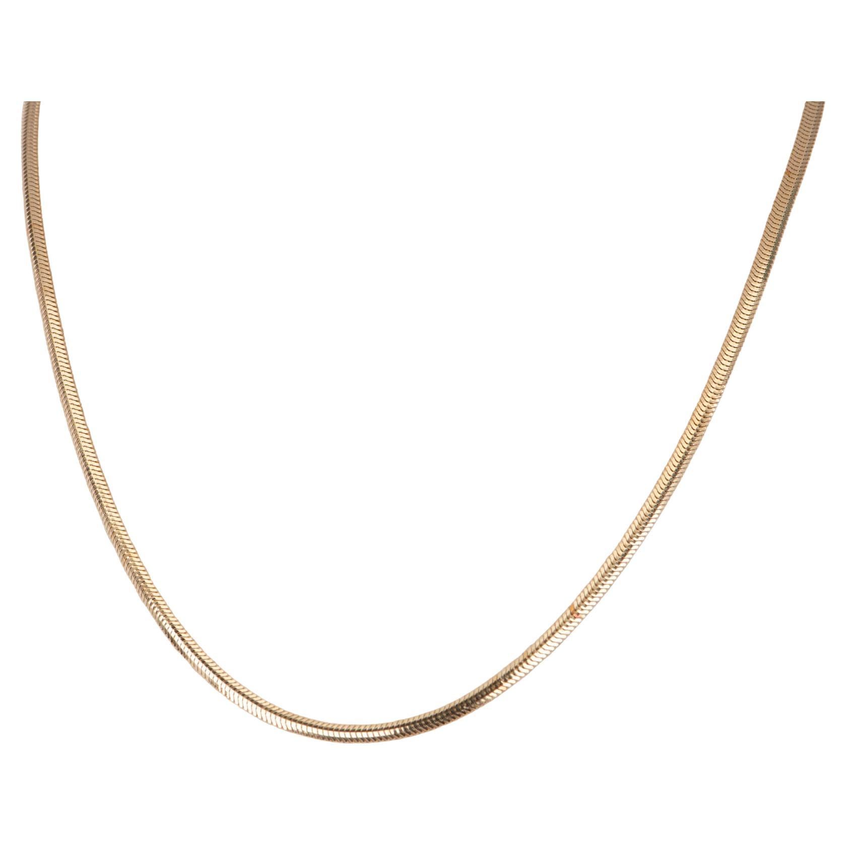 18 Karat Gold Slinky Schlangenkette Halskette 17,5" 2,5 mm breit schwere 6g R4540