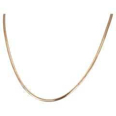 18K Gold Slinky Snake Chain Necklace 17.5" 2.5mm Wide Heavy 6g R4540