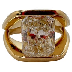 18K Gold Split Shank G.I.A. Certified 3.39CT Diamond Ring