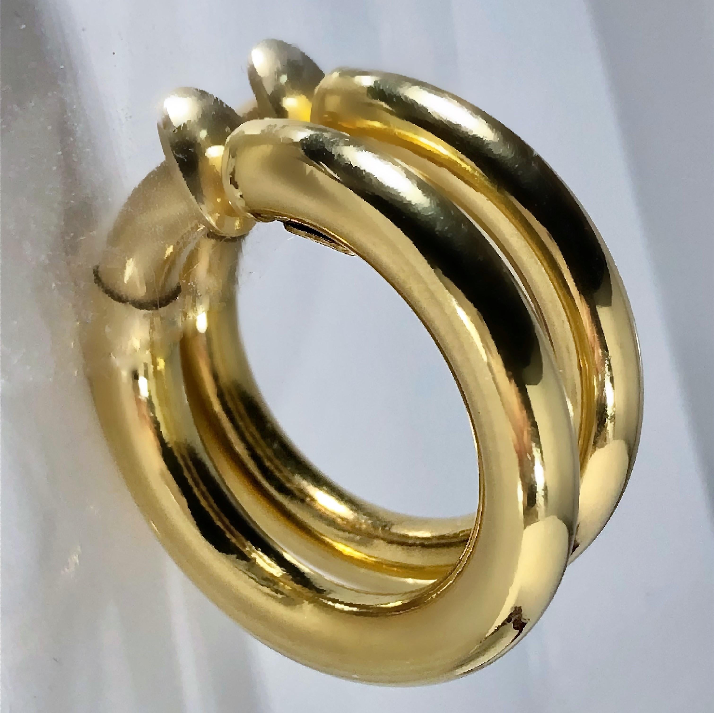 spring clip earrings hoop