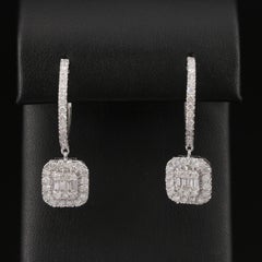 18K Gold Statement Earrings with Unique Vintage Diamonds