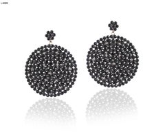 18K Gold & Sterling Silver 0.45 Cttw Spinel and Diamond Drop Earrings