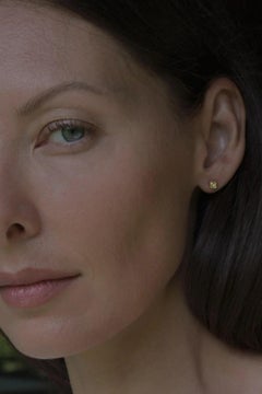 Ohrstecker aus 18 Karat Gold mit gelbem Diamanten im Ascherschliff