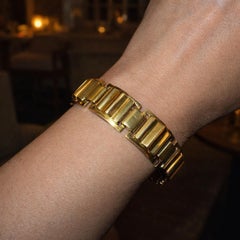 18K Gold Tank Retro Bracelet