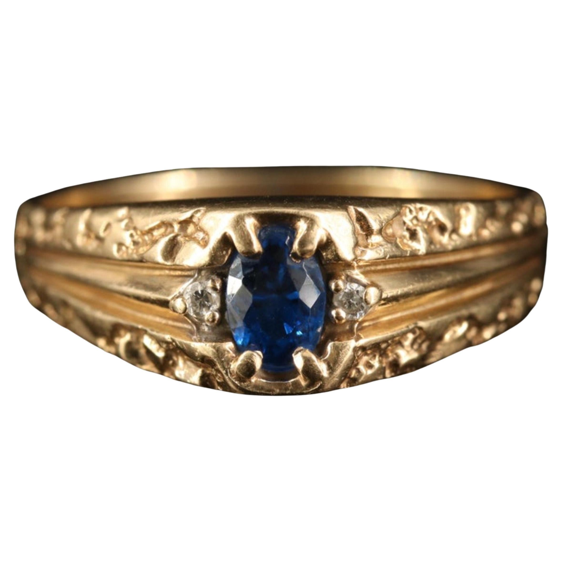 Customizable Antique Natural Tanzanite Engagement Ring, Halo Blue