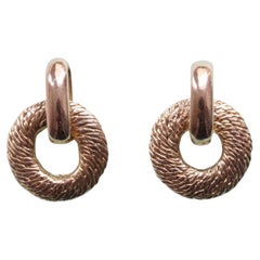 18k Gold Textured Earrings