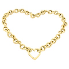 18K Gold Tiffany & Co. Heart Link Necklace