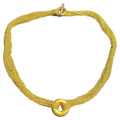 18k gold Tiffany & Co multistrand choker