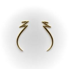 18K Gold Tiffany & Co. Paloma Picasso Zig-Zag Scribble Earrings