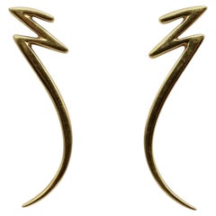 Or 18 carats Tiffany & Co. Boucles d'oreilles en Zig-Zag de Paloma Picasso