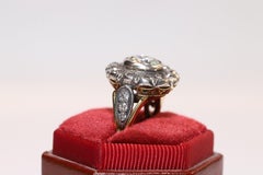 18k Gold Top Silver New Handmade Natural Diamond Decorated Strong Ring