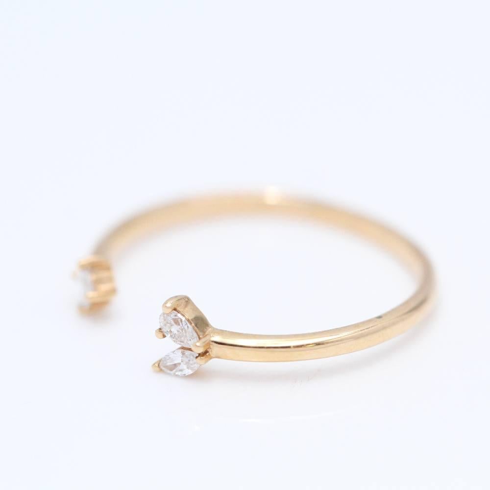 18k gold TOUS LIGHT ring with diamonds second hand In Excellent Condition In Barcelona, CT