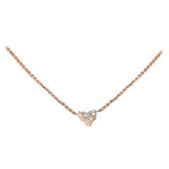 Collar Trío Diamantes Oro 18k Collar Flotante Tres Diamantes