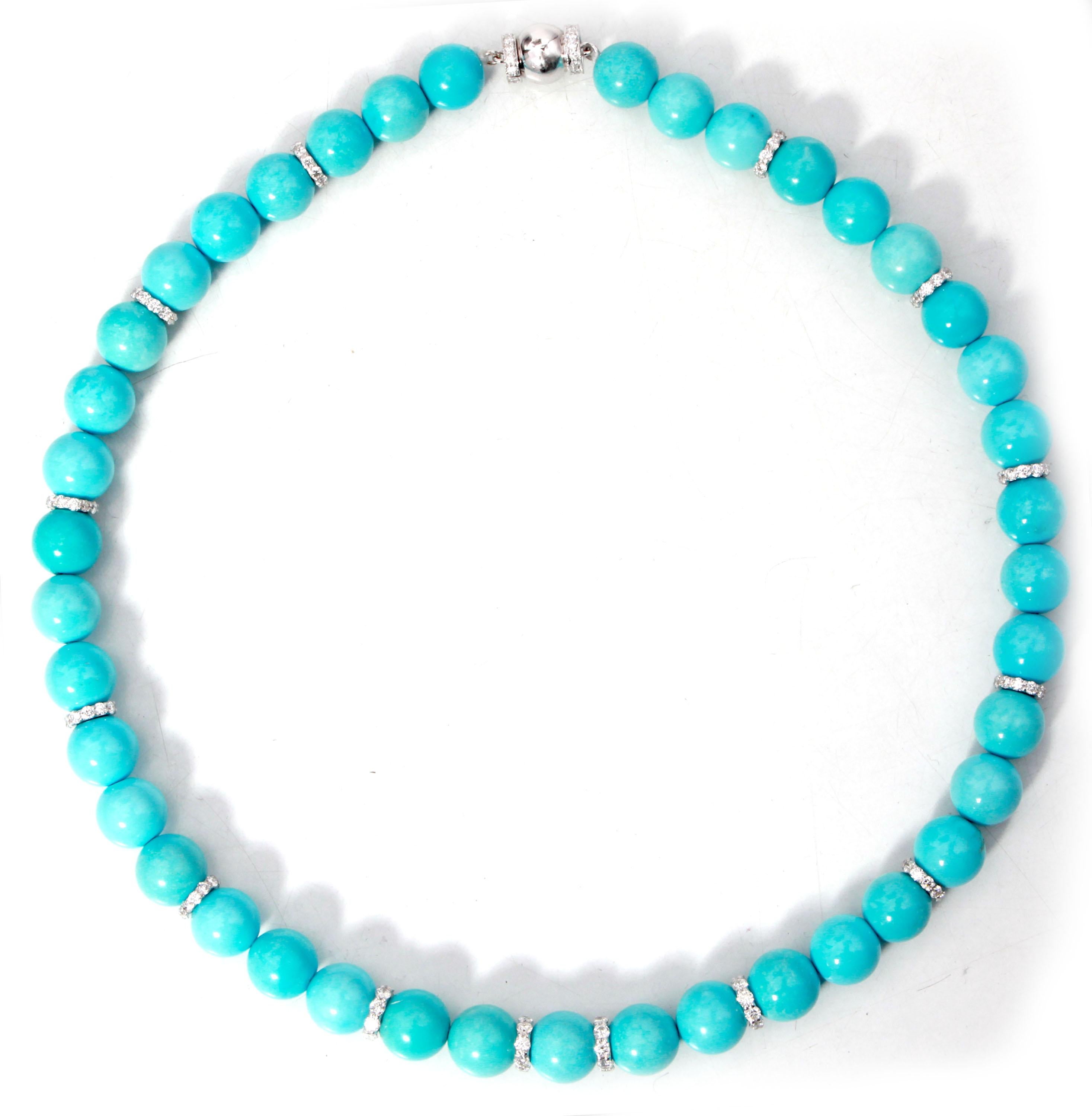 turquoise and diamond necklace