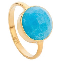 Bague chakra en or 18 carats et turquoise, Elizabeth Raine