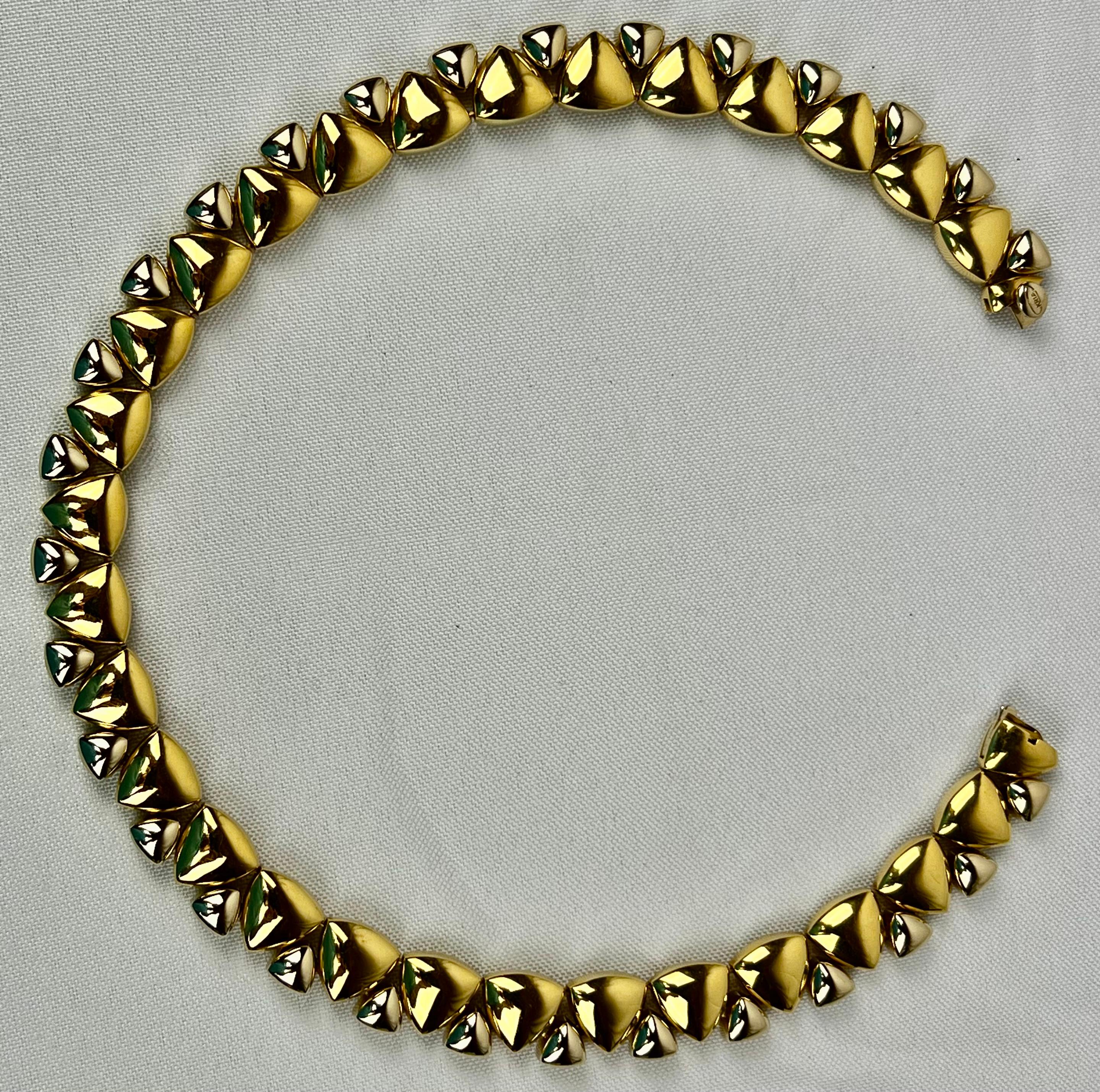 Modern 18k Gold Two Tone Necklace by Kria