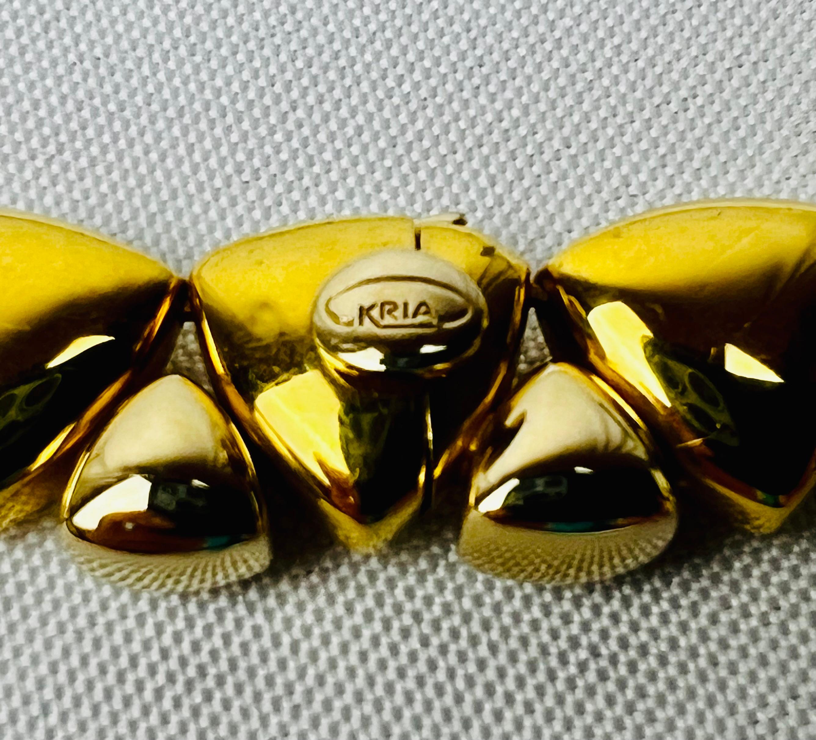 18 Karat Gold zweifarbige Halskette von Kria  Damen im Angebot