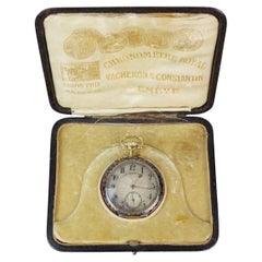 Reloj de bolsillo de oro de 18 quilates Vacheron Constantin Geneve esmaltado